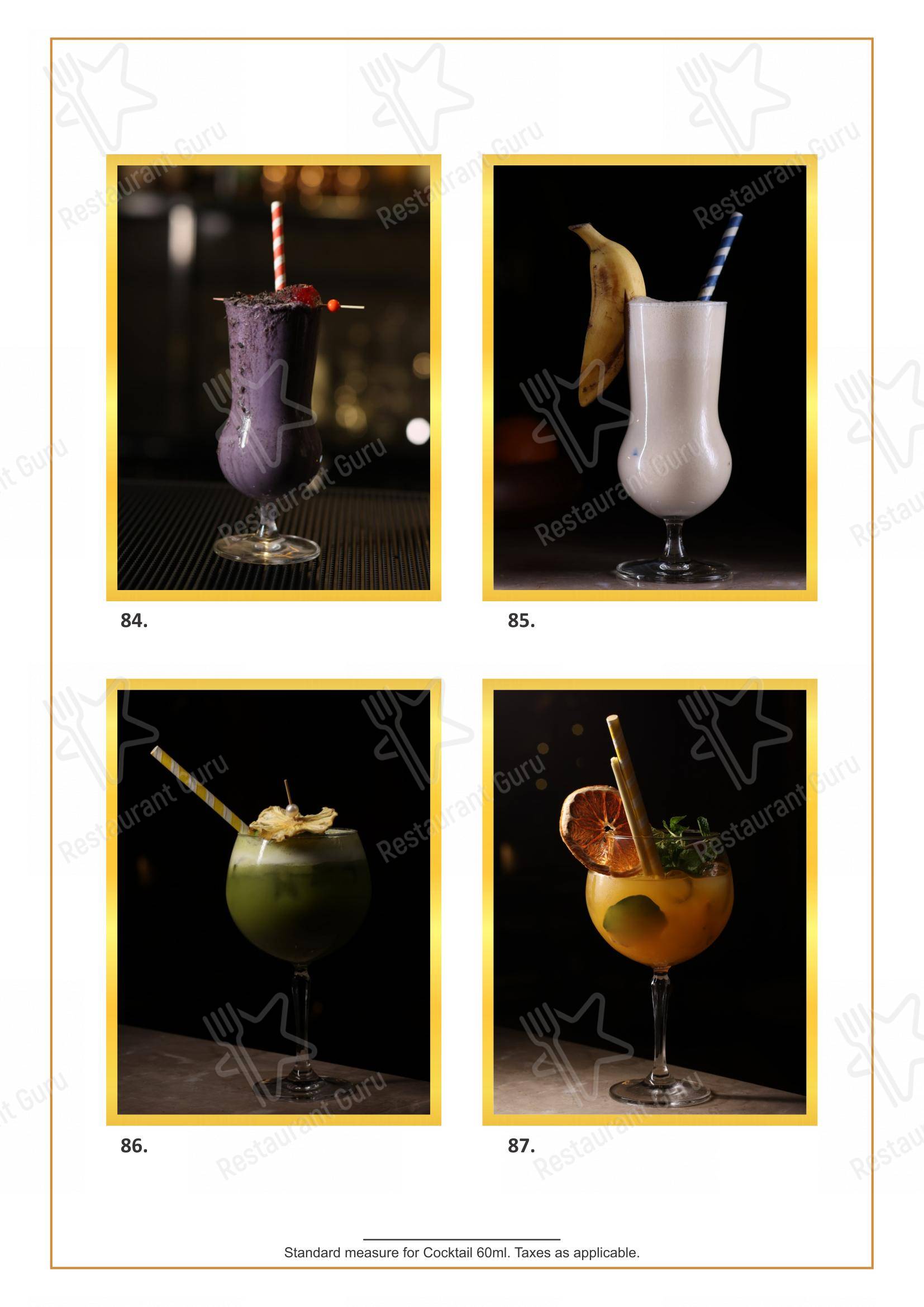 Menu for the HIVE Restaurant & Bar pub & bar