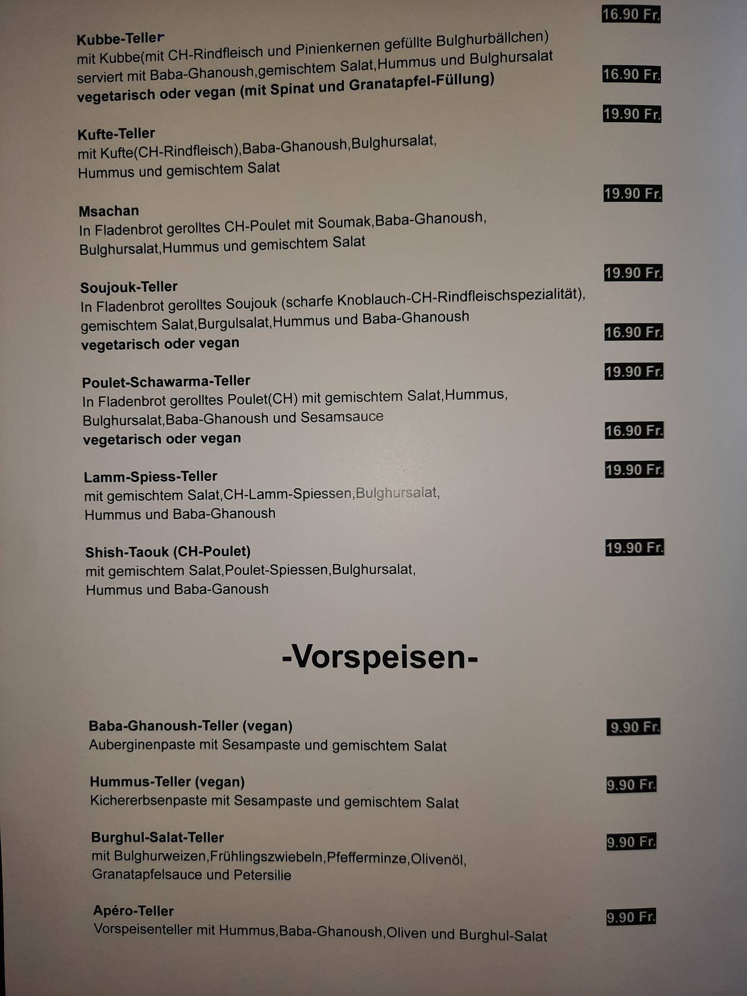 Menu di Habibi 
