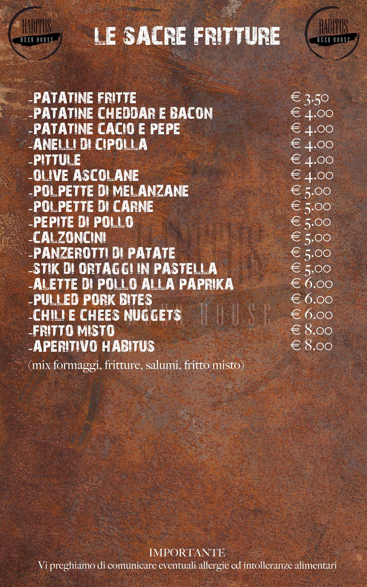 Menu di Habitus Cafè 