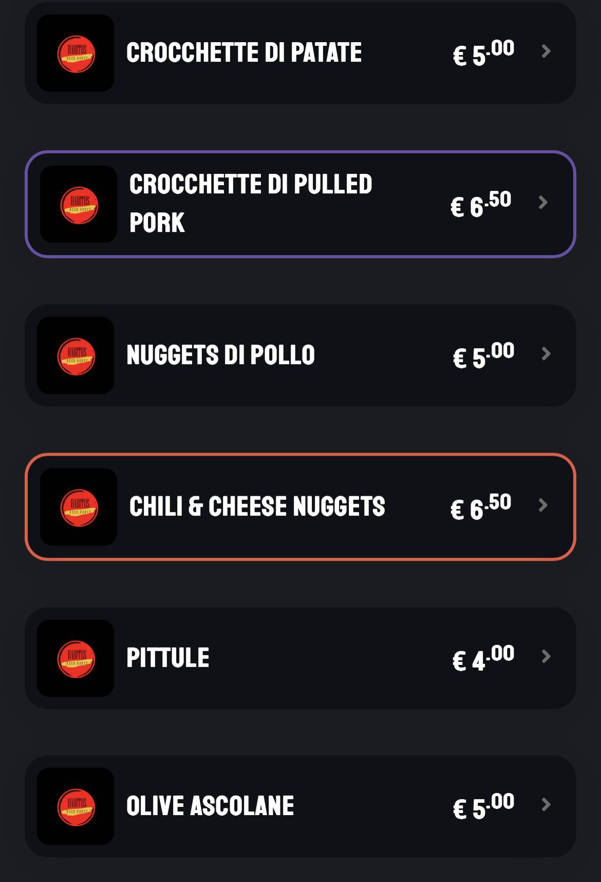 Menu di Habitus Cafè 
