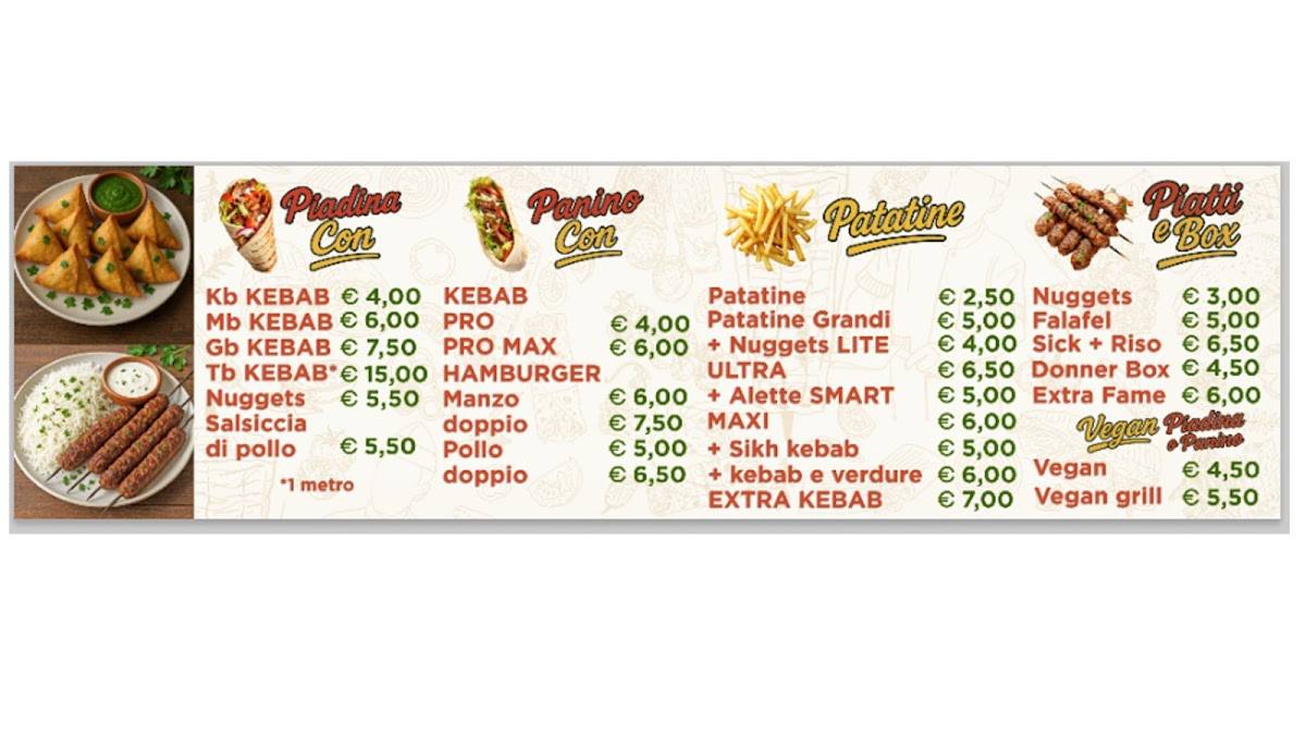 Menu di Haider Fast Food & Kebaberia del centro 