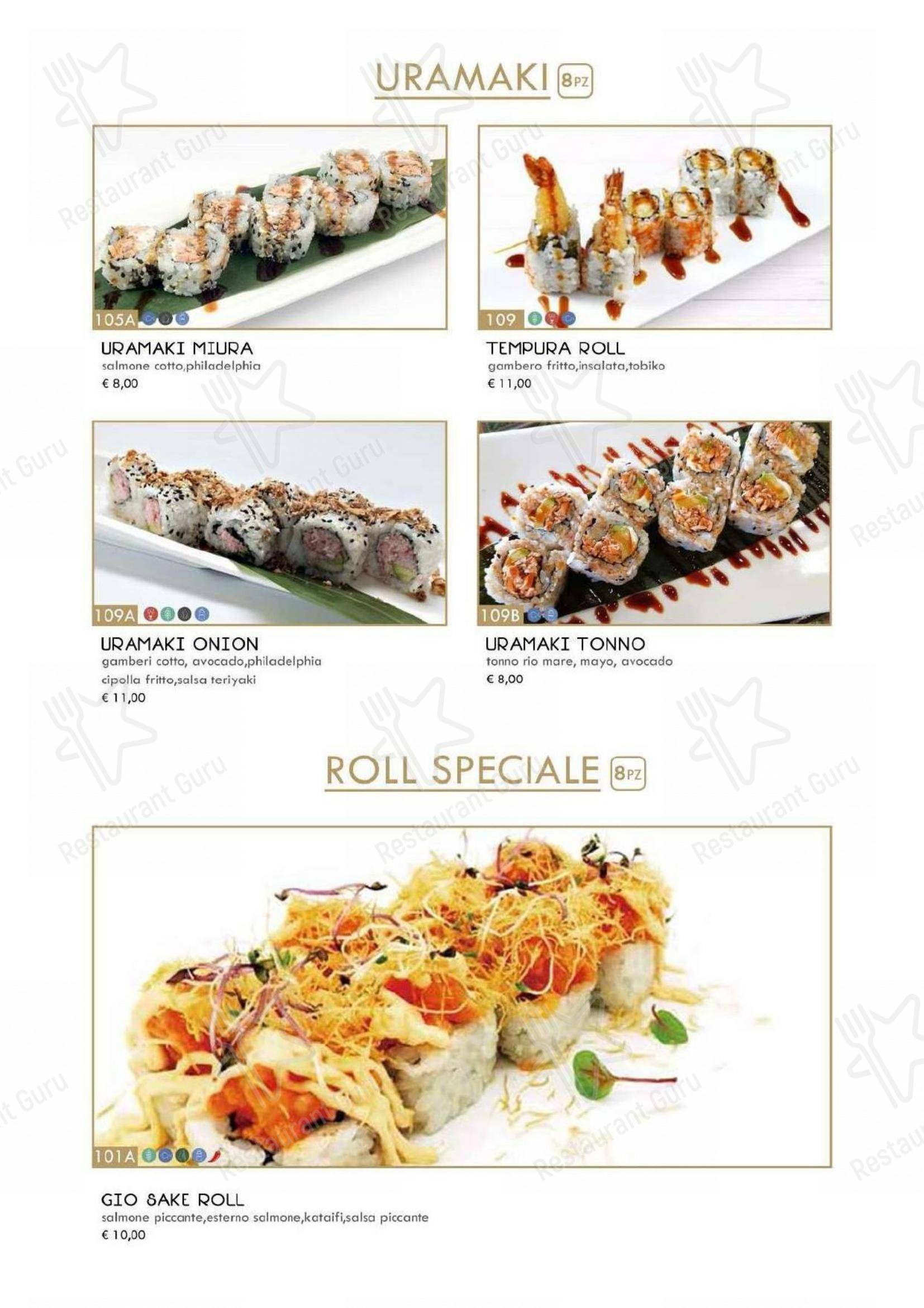 Menu di Hanami Asian Fusion - Menu bar