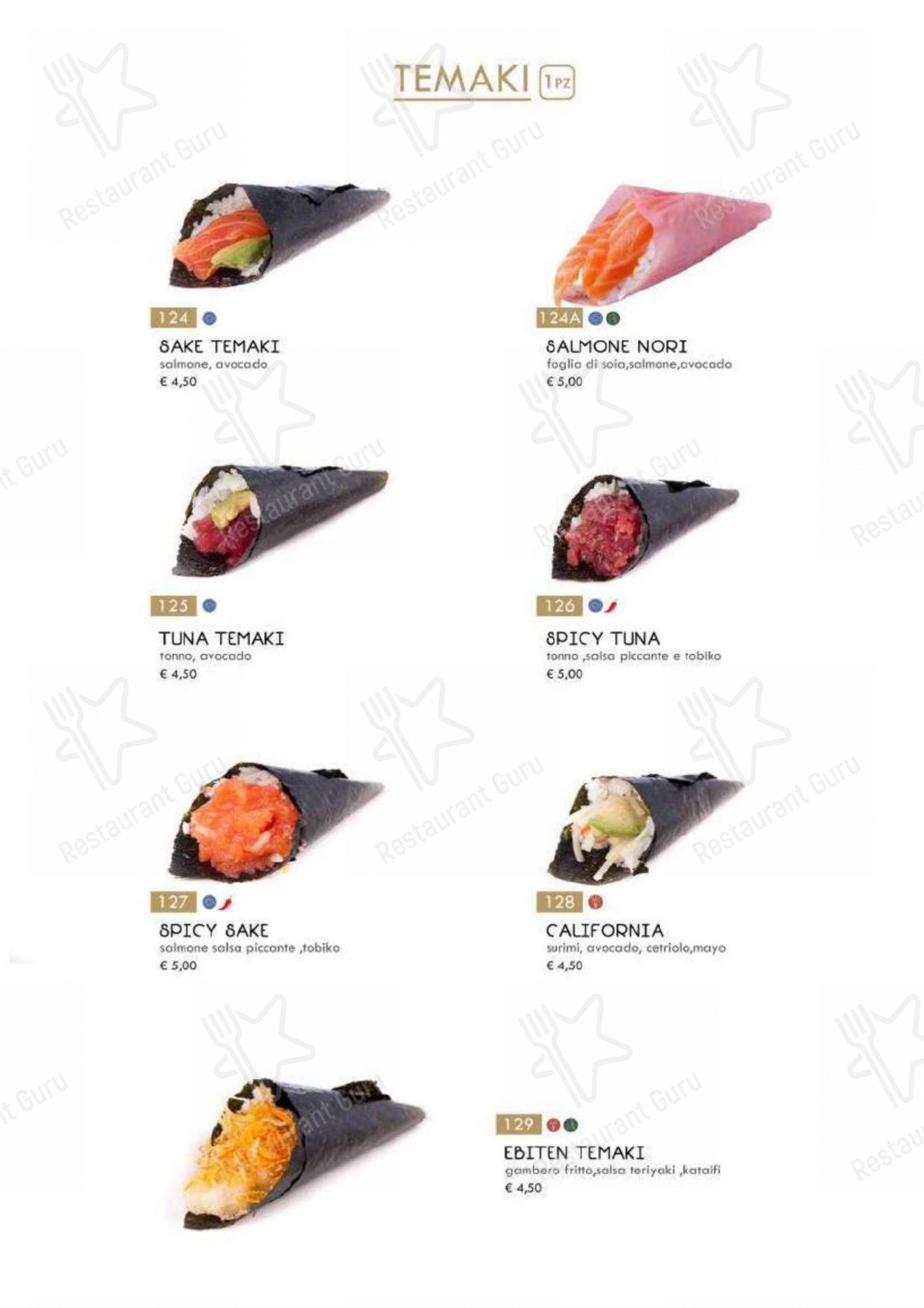 菜单 per Hanami Asian Fusion in Ferrara