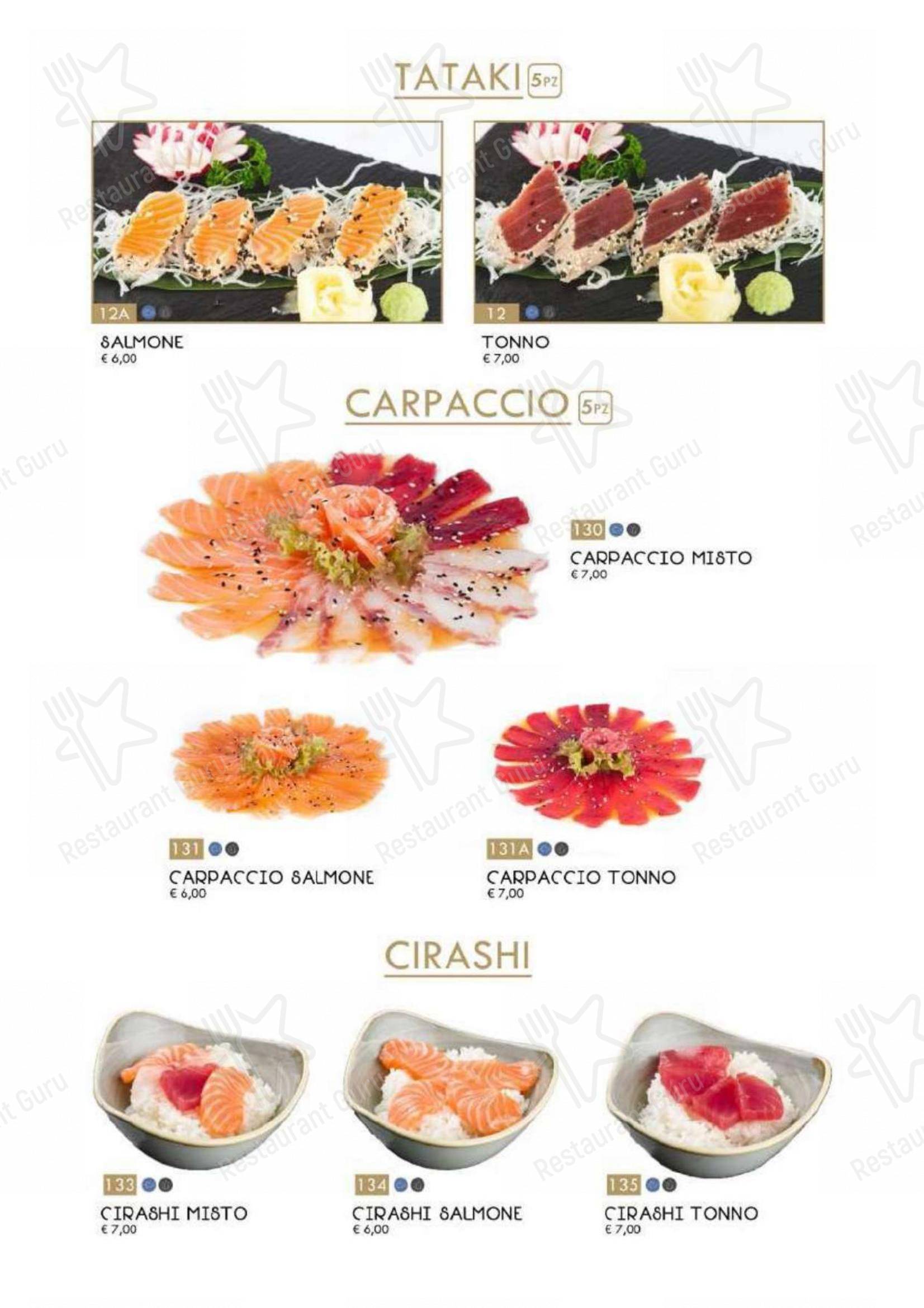 菜单 per Hanami Asian Fusion in Ferrara