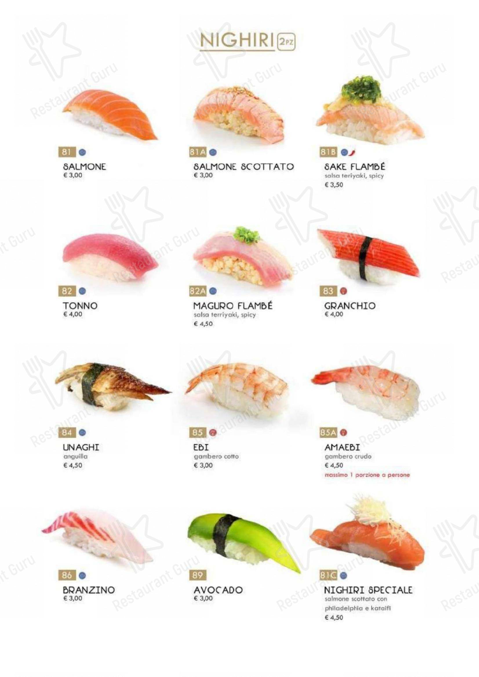 菜单 per Hanami Asian Fusion ristorante