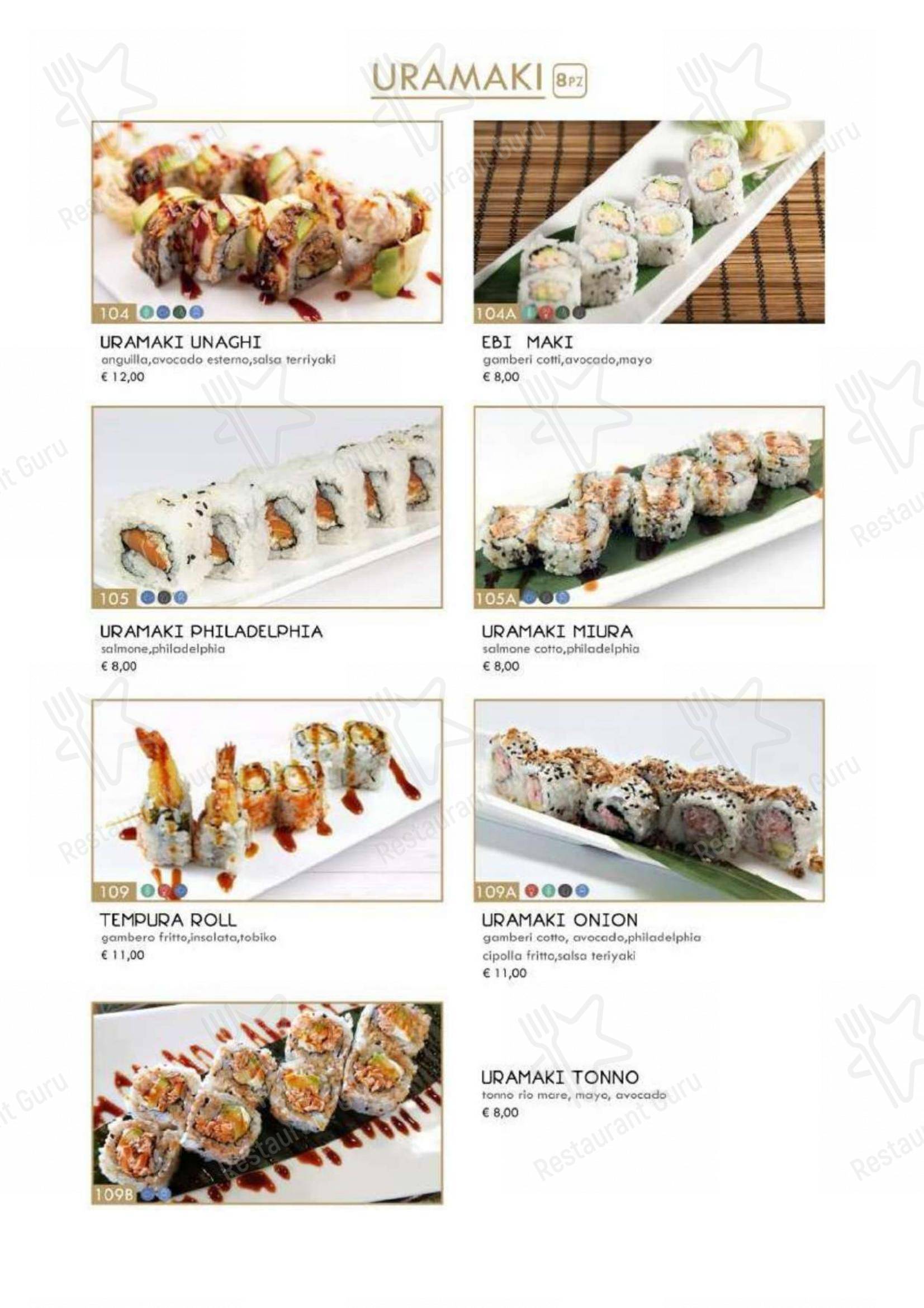 Menu di Hanami Asian Fusion - 菜单