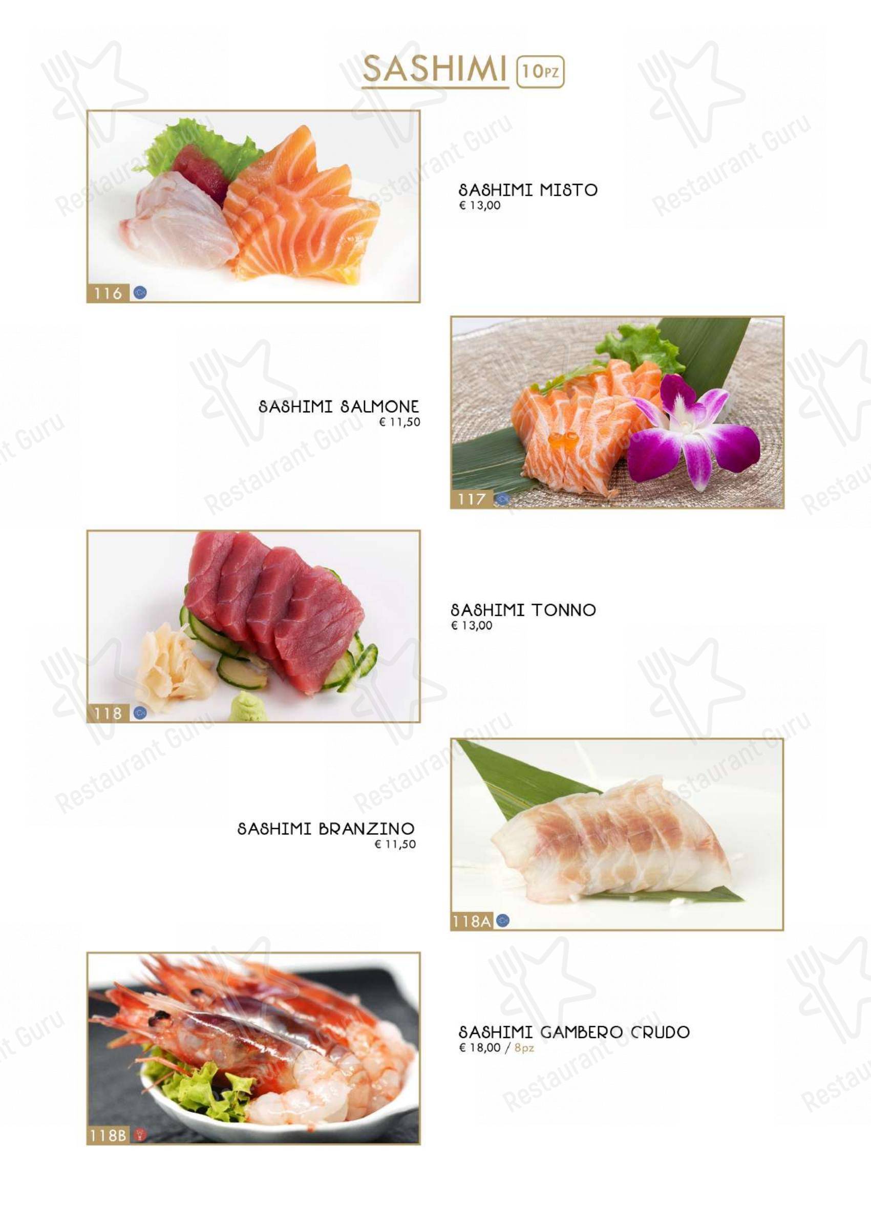Menu per Hanami Asian Fusion ristorante