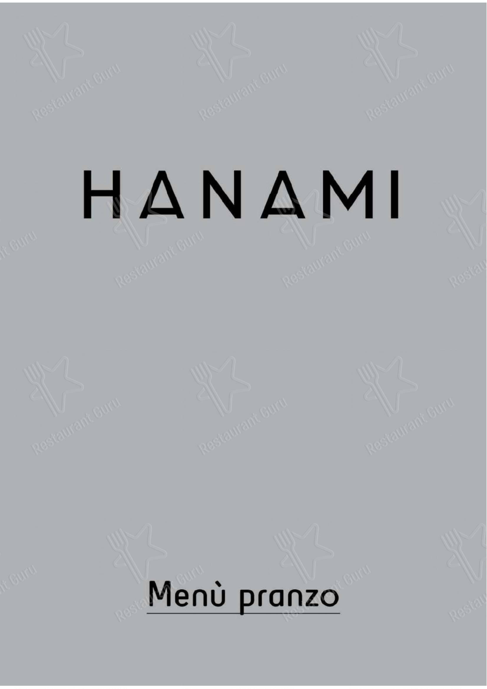 Menu di Hanami Asian Fusion - Menu bar