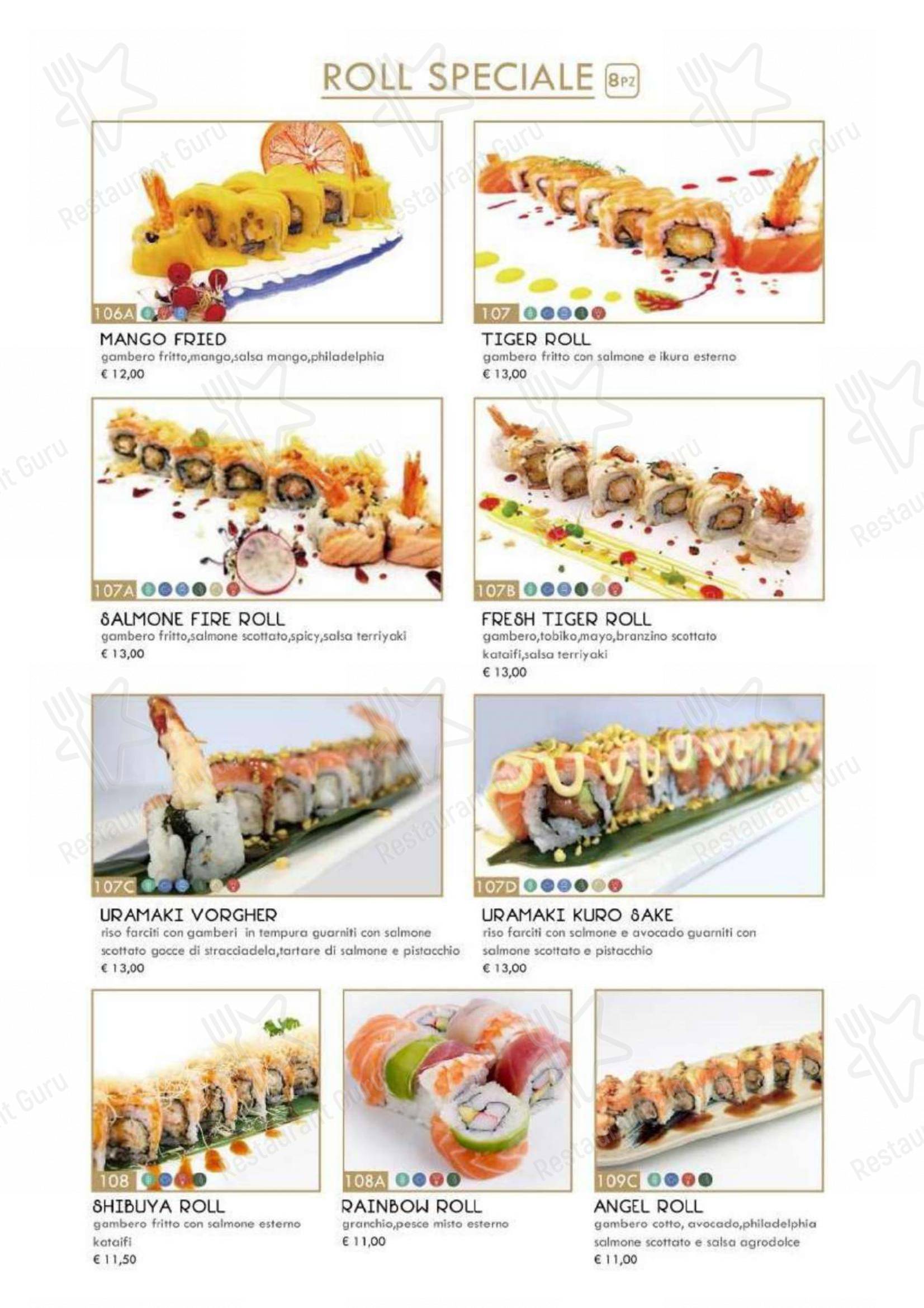 菜单 per Hanami Asian Fusion in Ferrara
