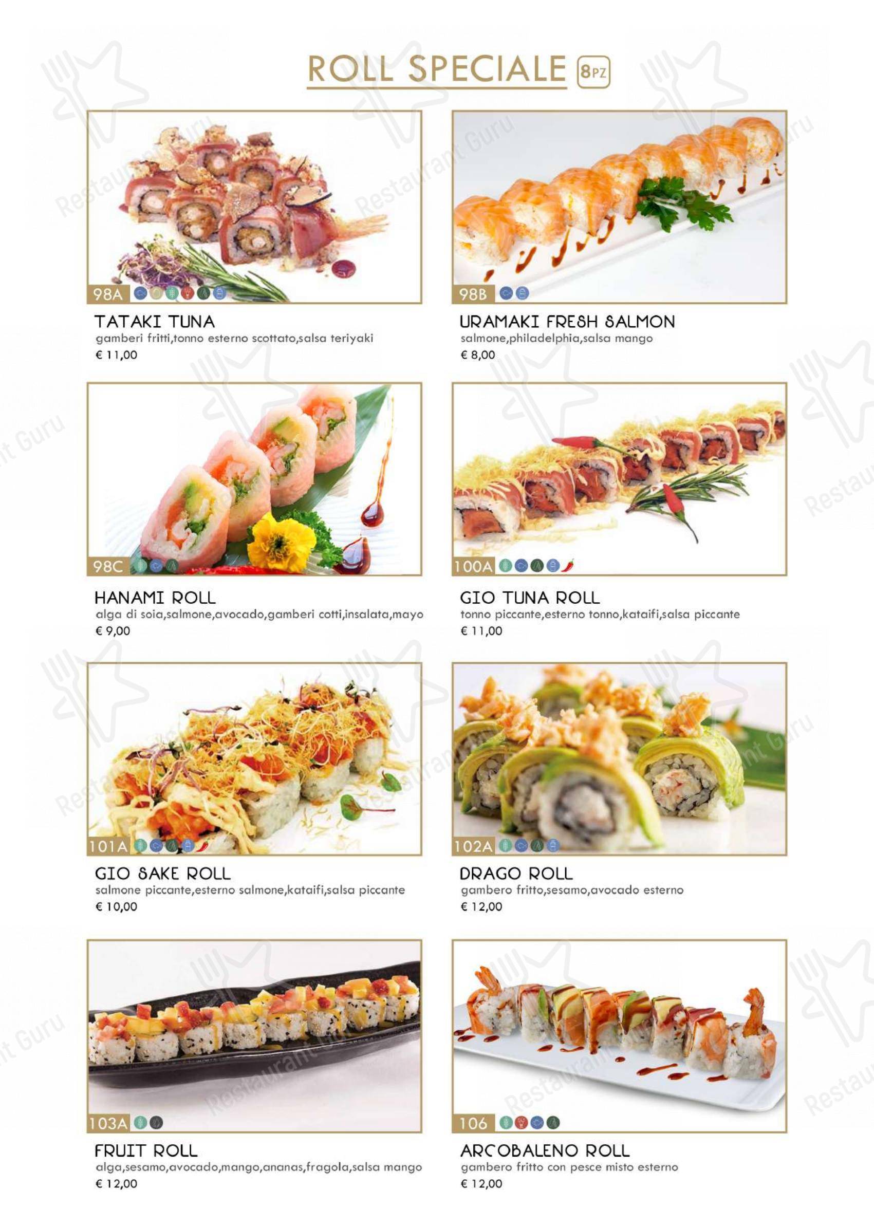 Hanami Asian Fusion in Ferrara - Menu