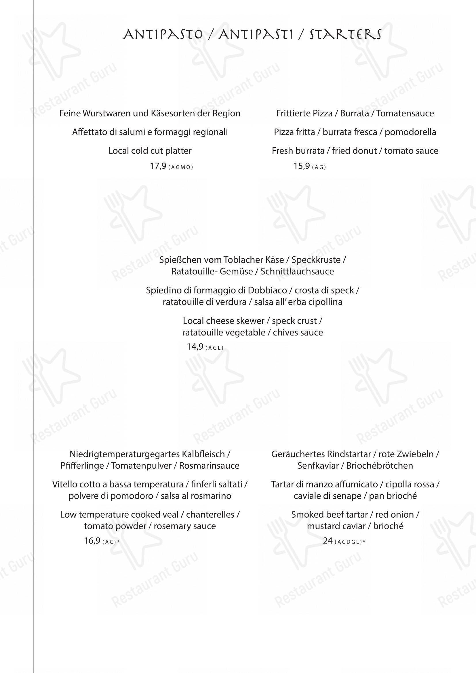 Menu di Pizzeria Hans - Menu