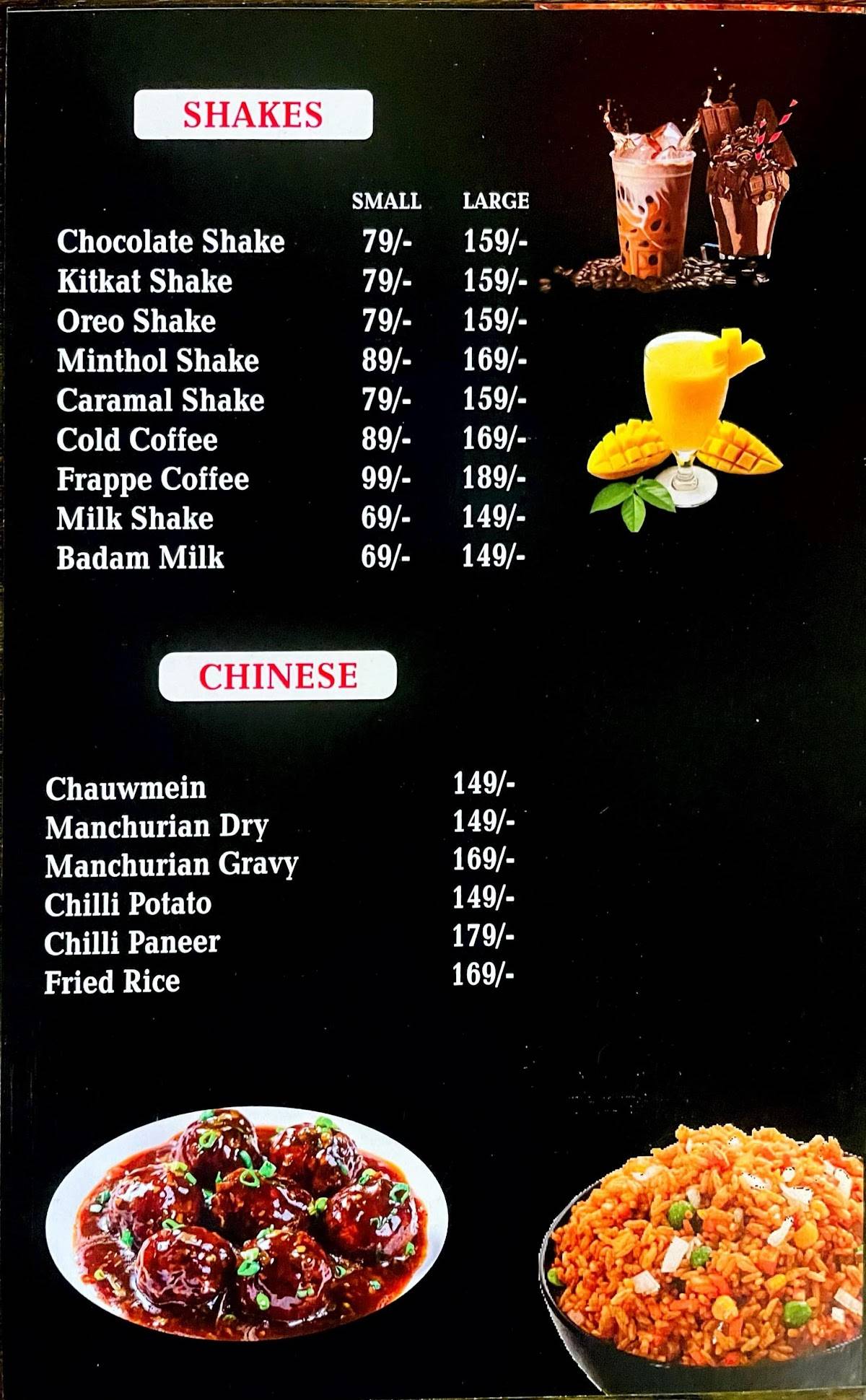 Happy Moments Cafe & Bakery menu