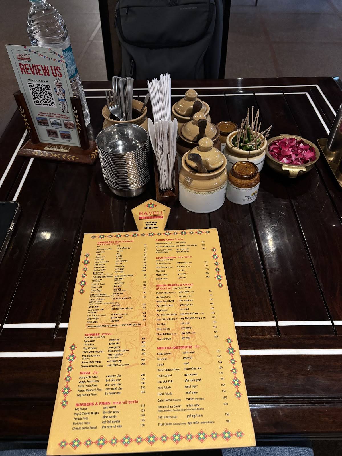 Haveli menu