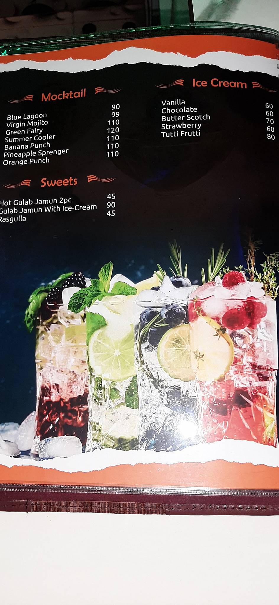 FullFill Restaurant menu