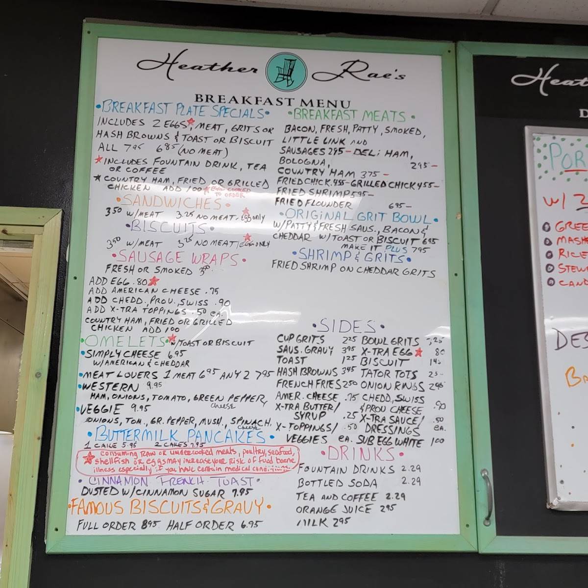 Menu at Heather Rae's Comfort Cookin' Restaurant, Delco, Andrew Jackson