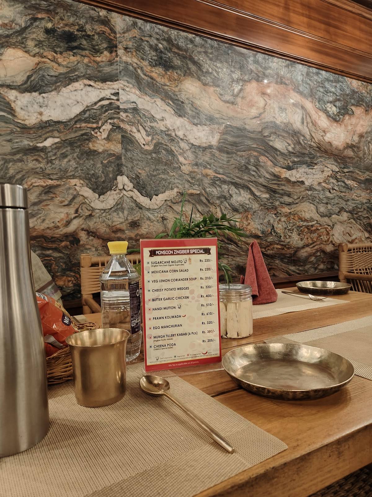 Hermit's Zingiber menu