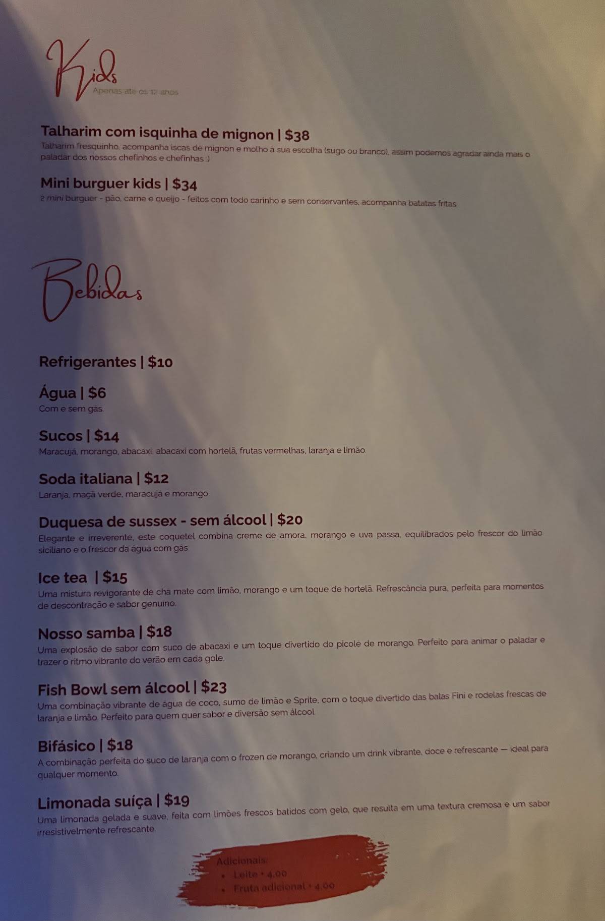 Hi Guys Restaurante cardápio