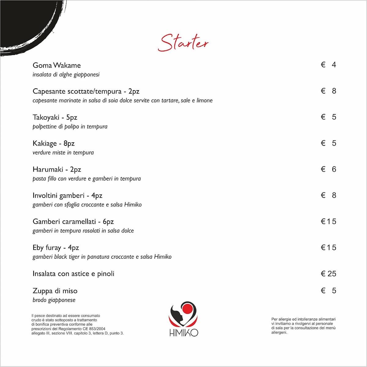 Menu di Himiko 