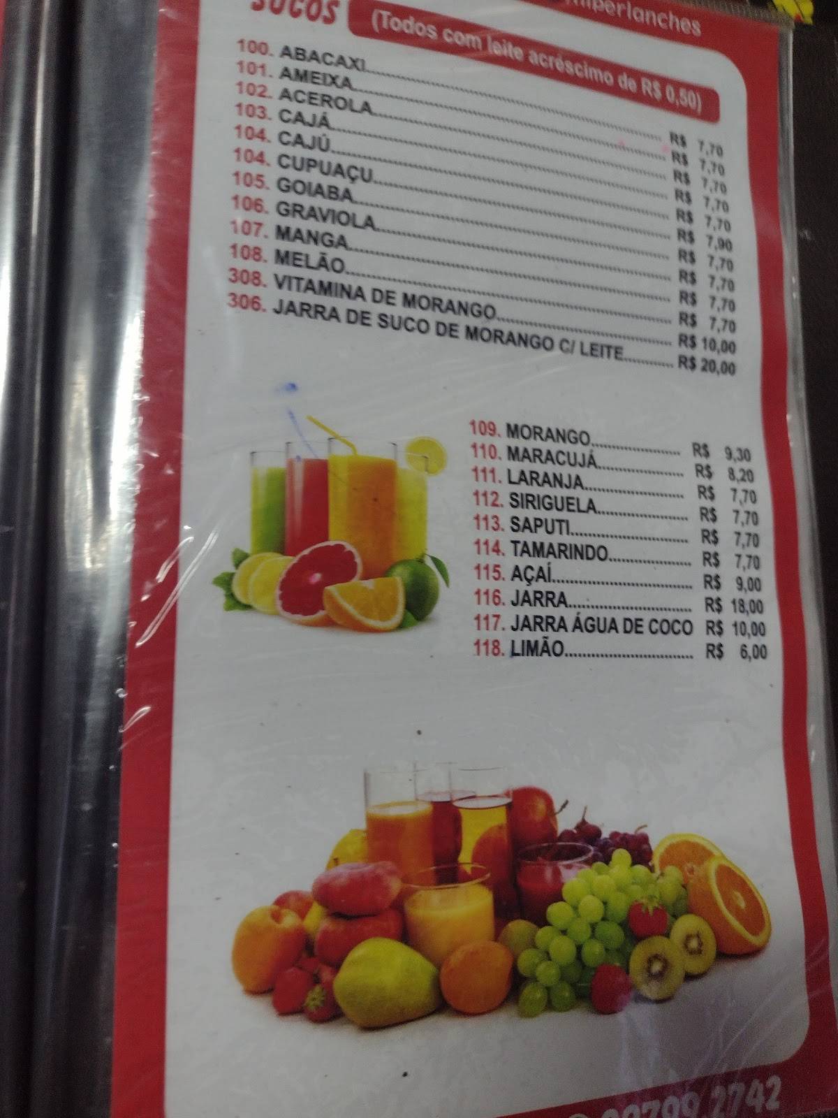 Hiper Lanches cardápio