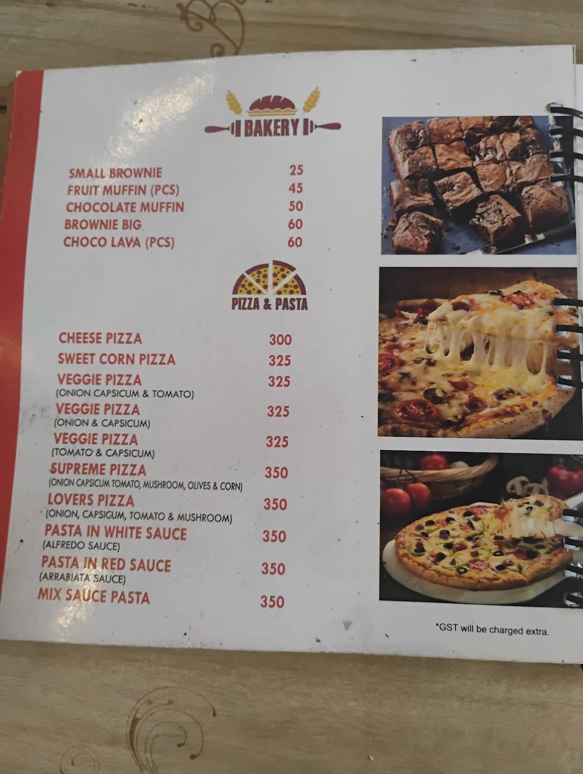 Hira Sweets menu