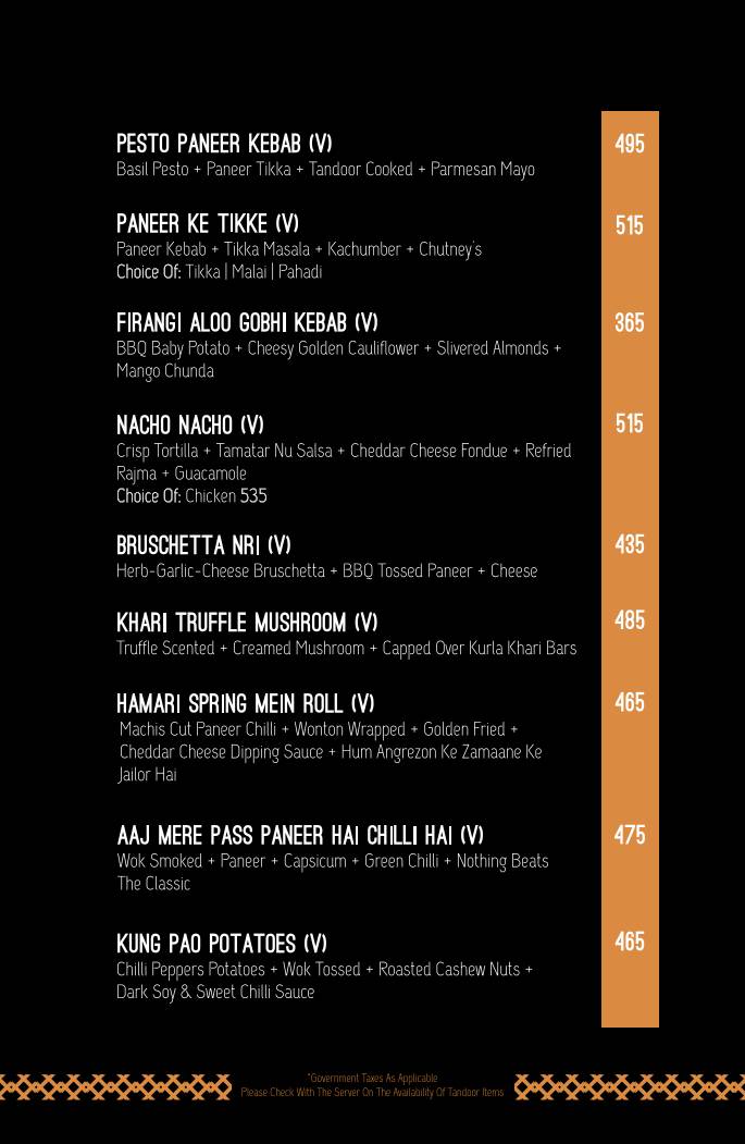 Hitchki, BKC menu