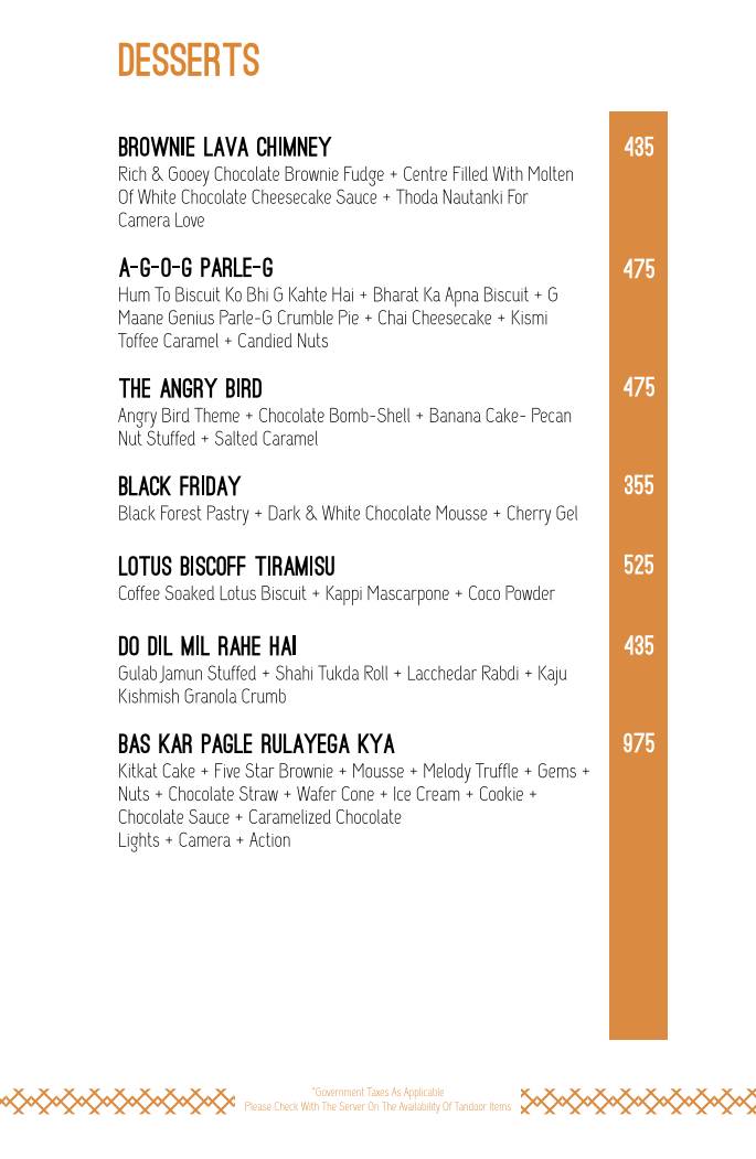 Hitchki, BKC menu