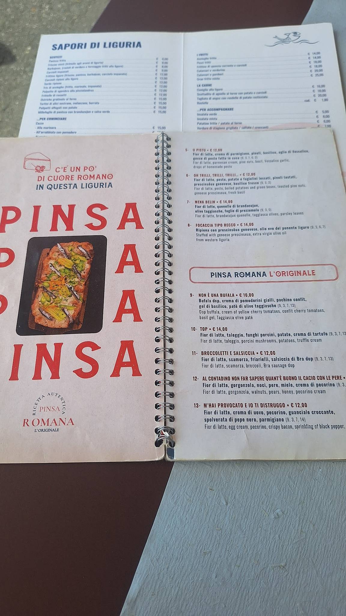 Menu di Hostaria Besugo 