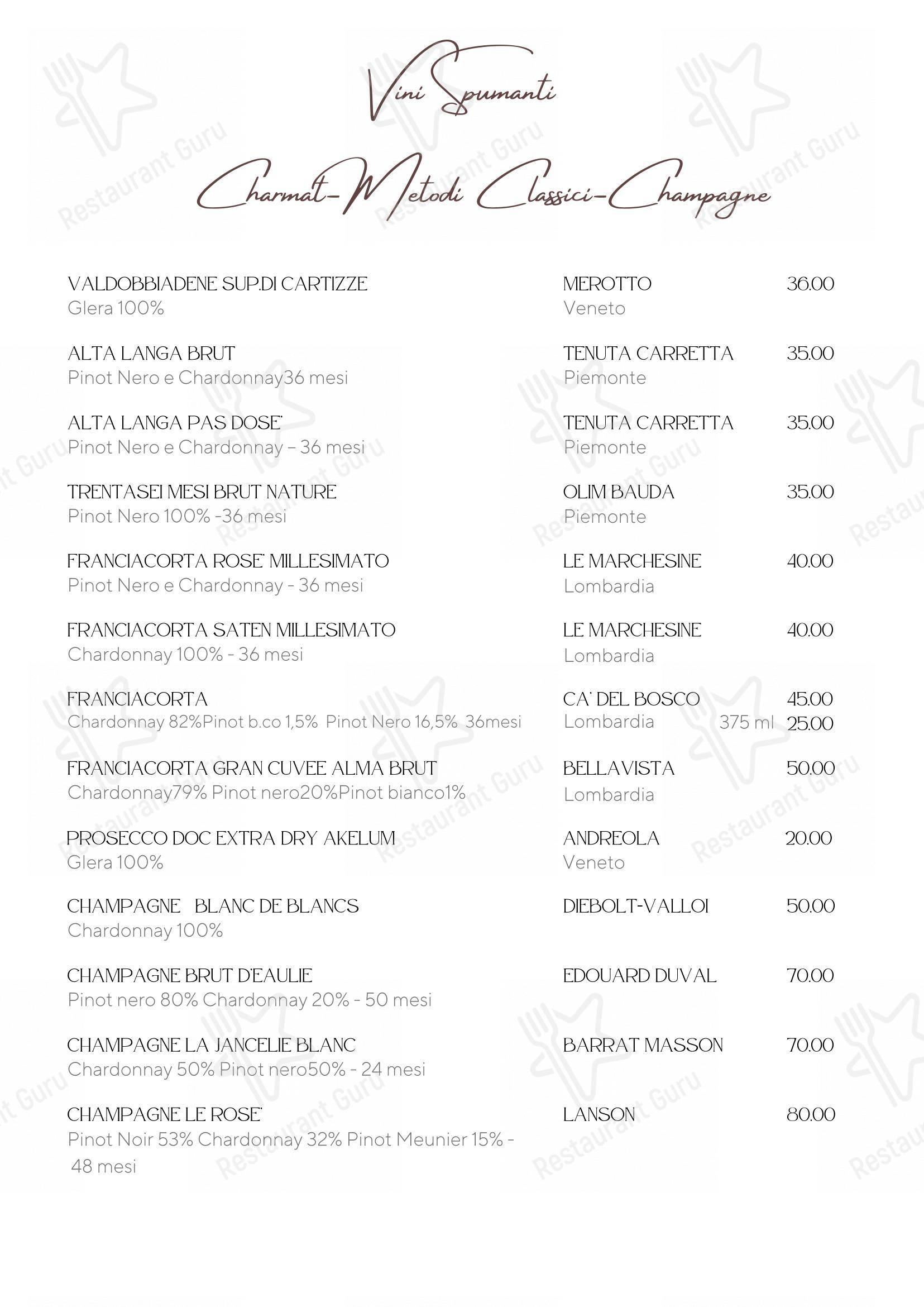 Menu di Albergo Ristorante Edelweiss - Larespa - Коктейльная карта