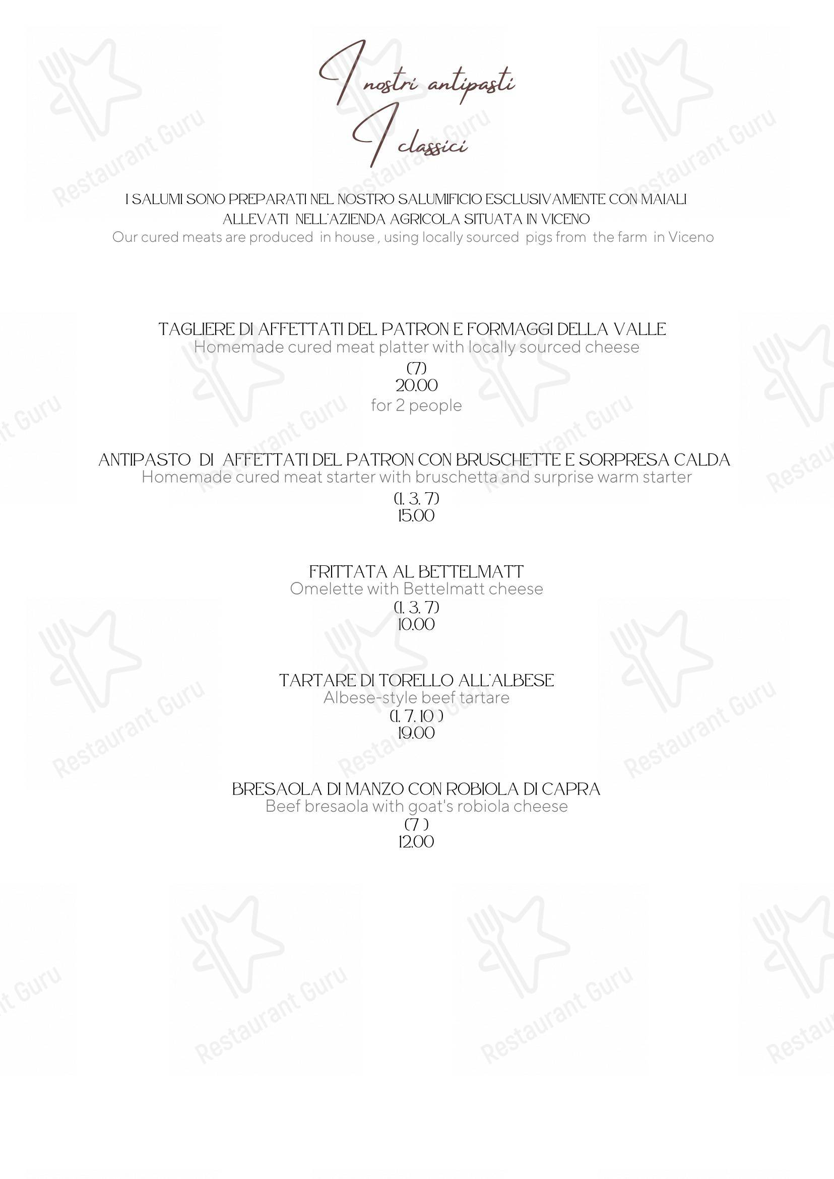 Основное меню per Albergo Ristorante Edelweiss - Larespa ristorante