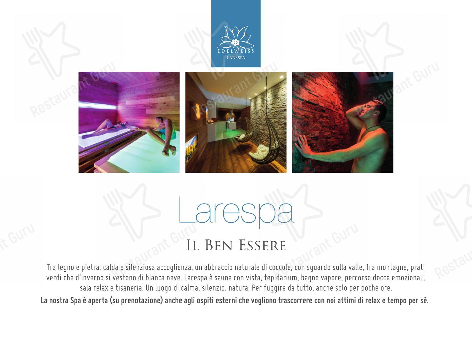 Albergo Ristorante Edelweiss - Larespa in Crodo - 菜单