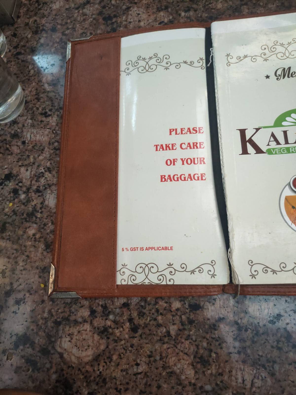 Hotel Kalpana Veg Restaurant menu