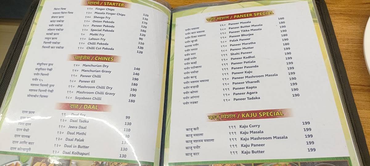 Hotel Kanhaiya Pure Veg. menu