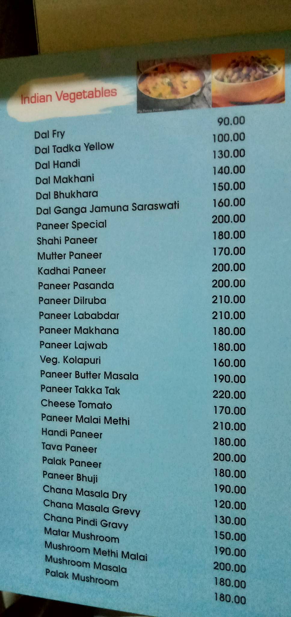 Hotel Midway & Restaurant menu