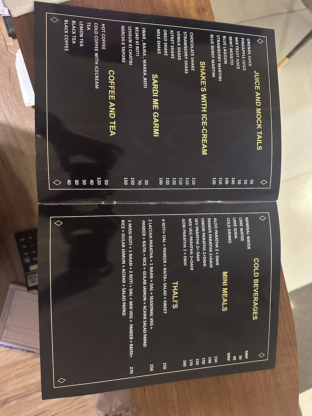 Hotel Shiv Shakti and restaurant menu