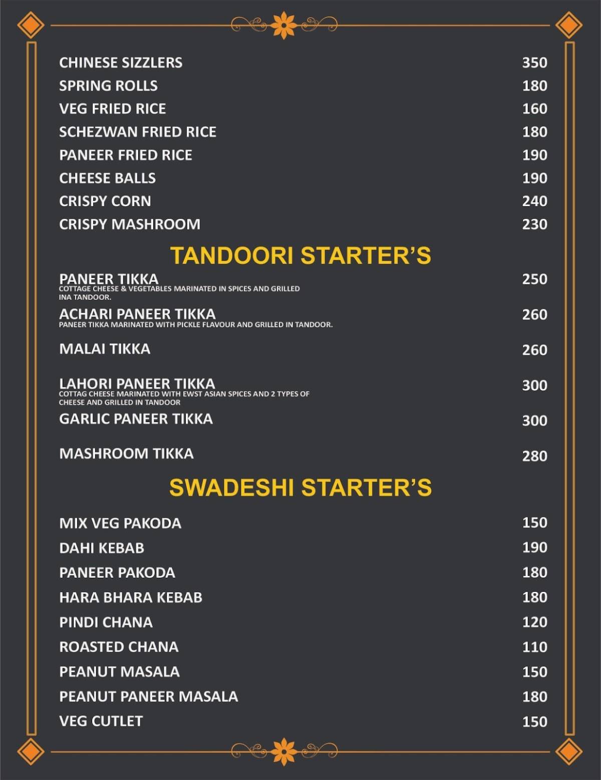 Hotel Shiv Shakti and restaurant menu