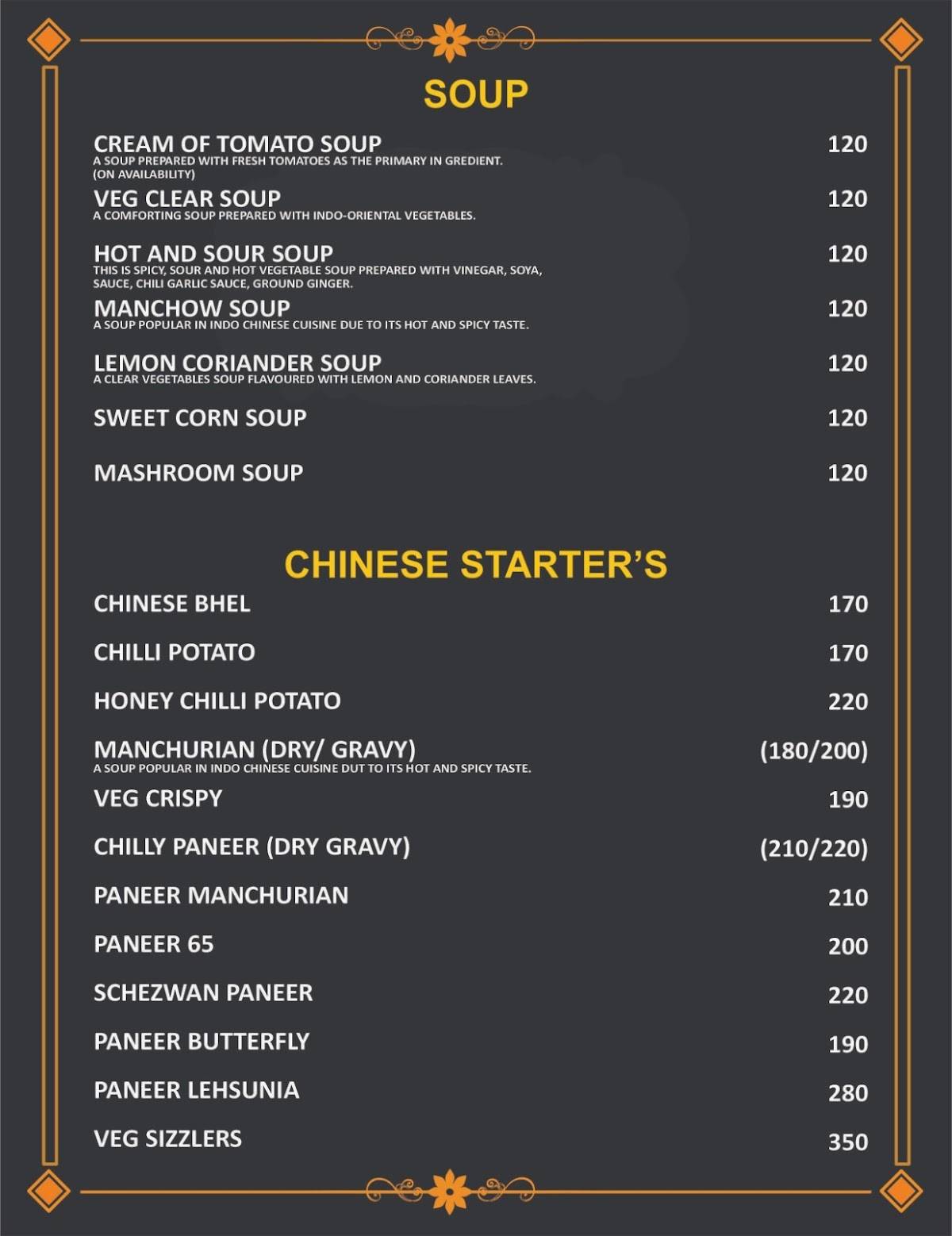Hotel Shiv Shakti and restaurant menu