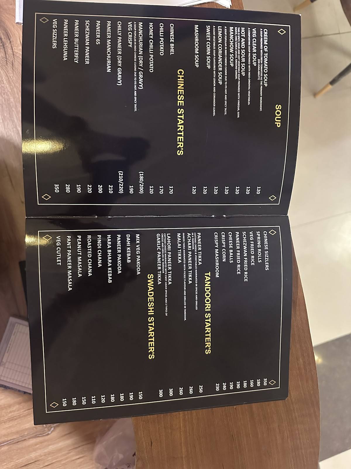 Hotel Shiv Shakti and restaurant menu