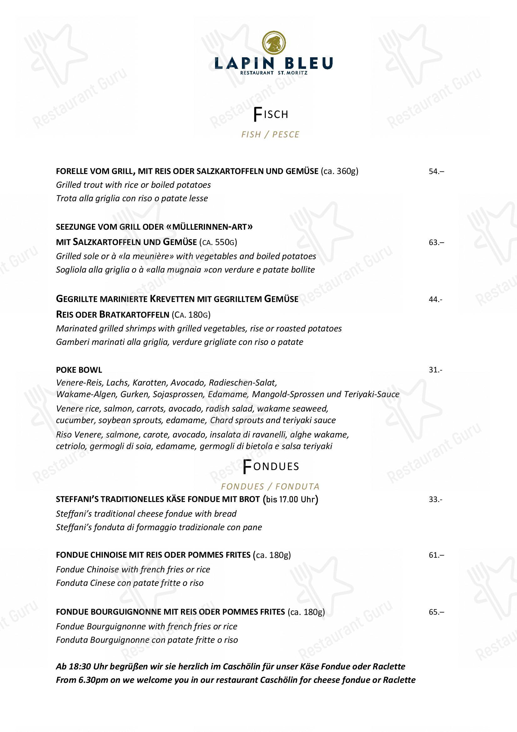 Menu bar per Hotel Steffani ristorante