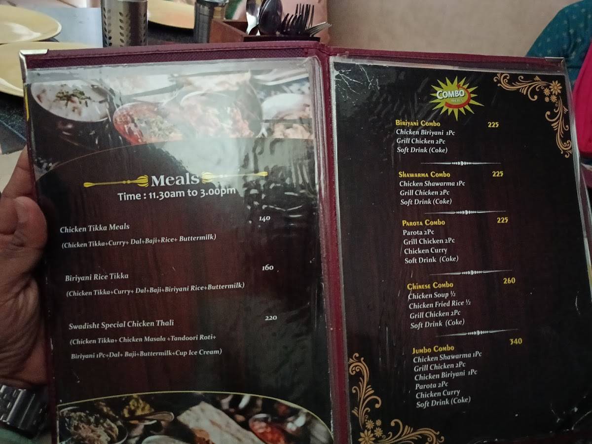 Hotel Swadisht menu