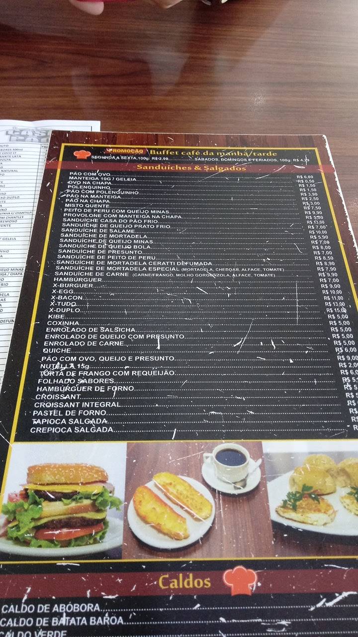 Padaria Casa do Pão cardápio
