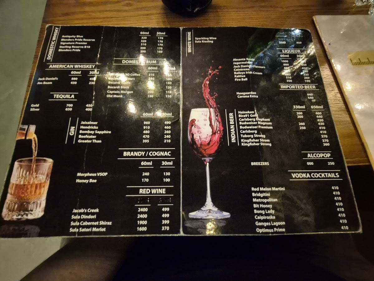 The Mill Restaurant & Bar menu