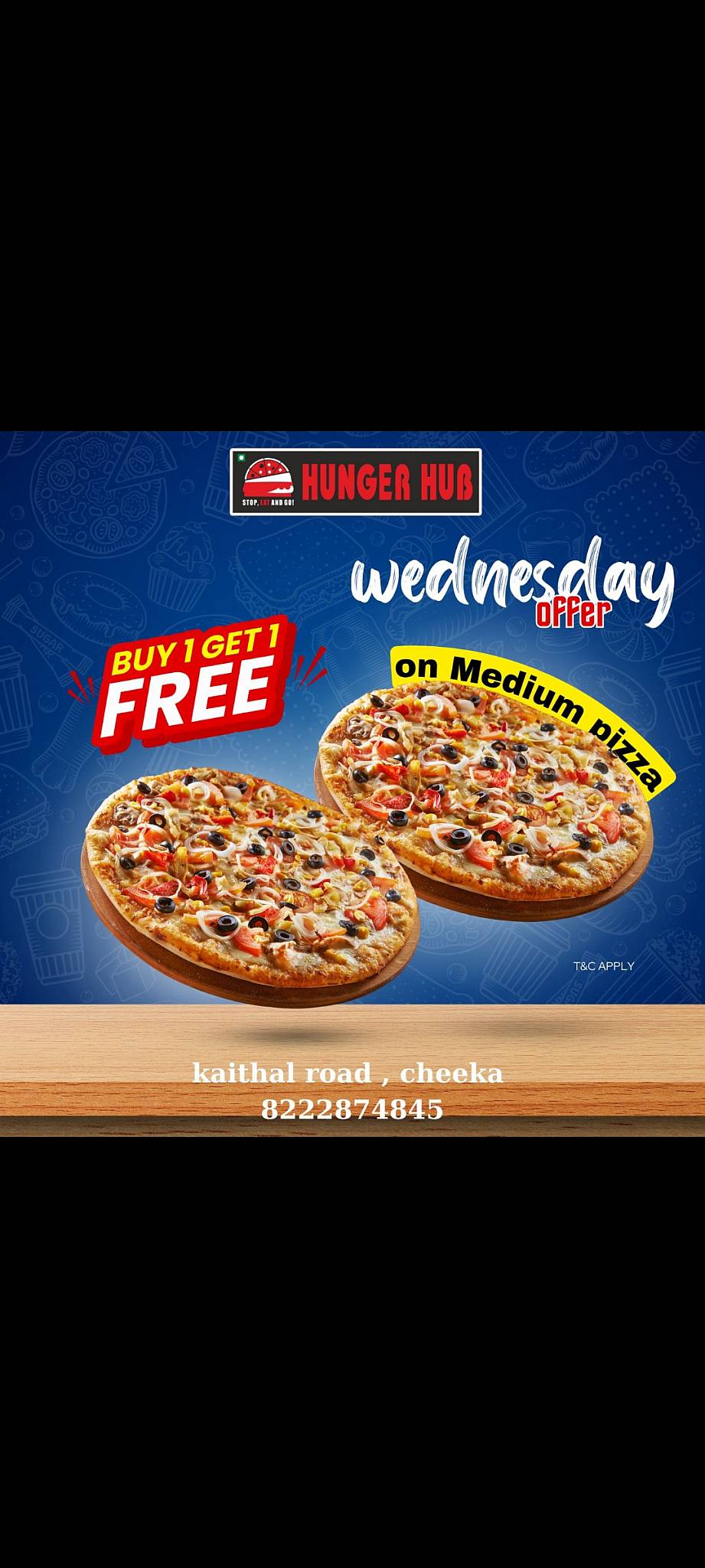 Hunger Hub - Best Pizza Restaurant in Cheeka menu