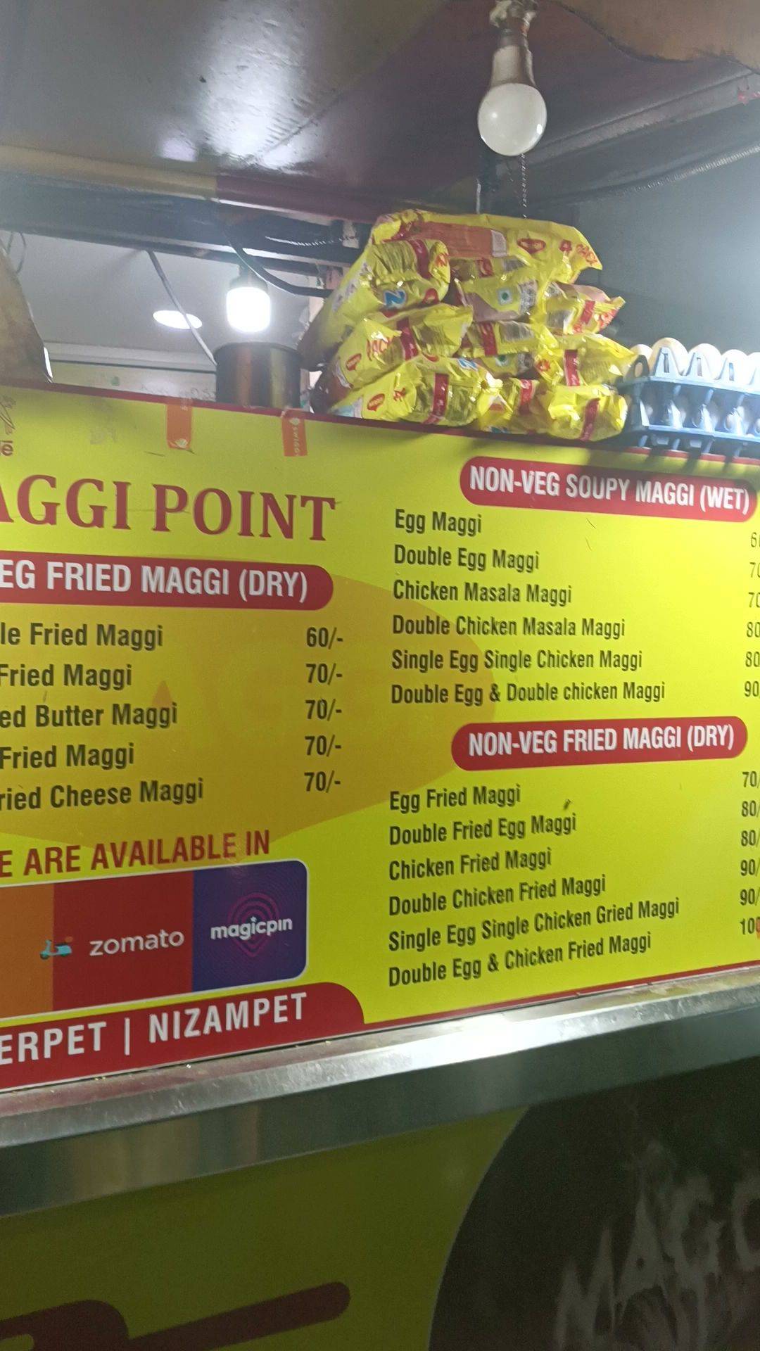 Menu At Hunger Maggi Point Hyderabad HIG A 21