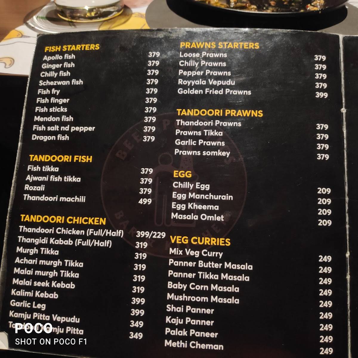 Menu at BEER POLITICS BAR & KITCHEN, Hyderabad