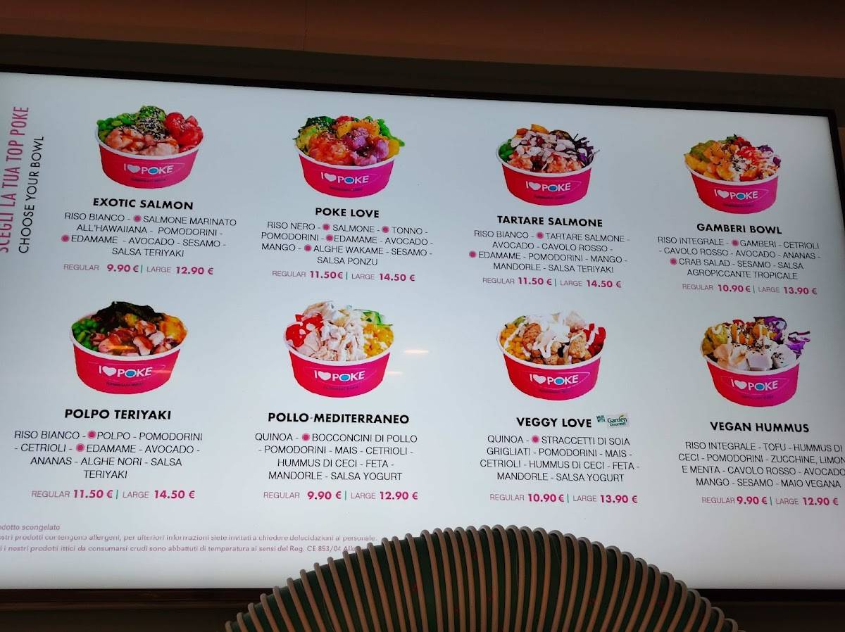 Menu di I Love Poke - Megalò 