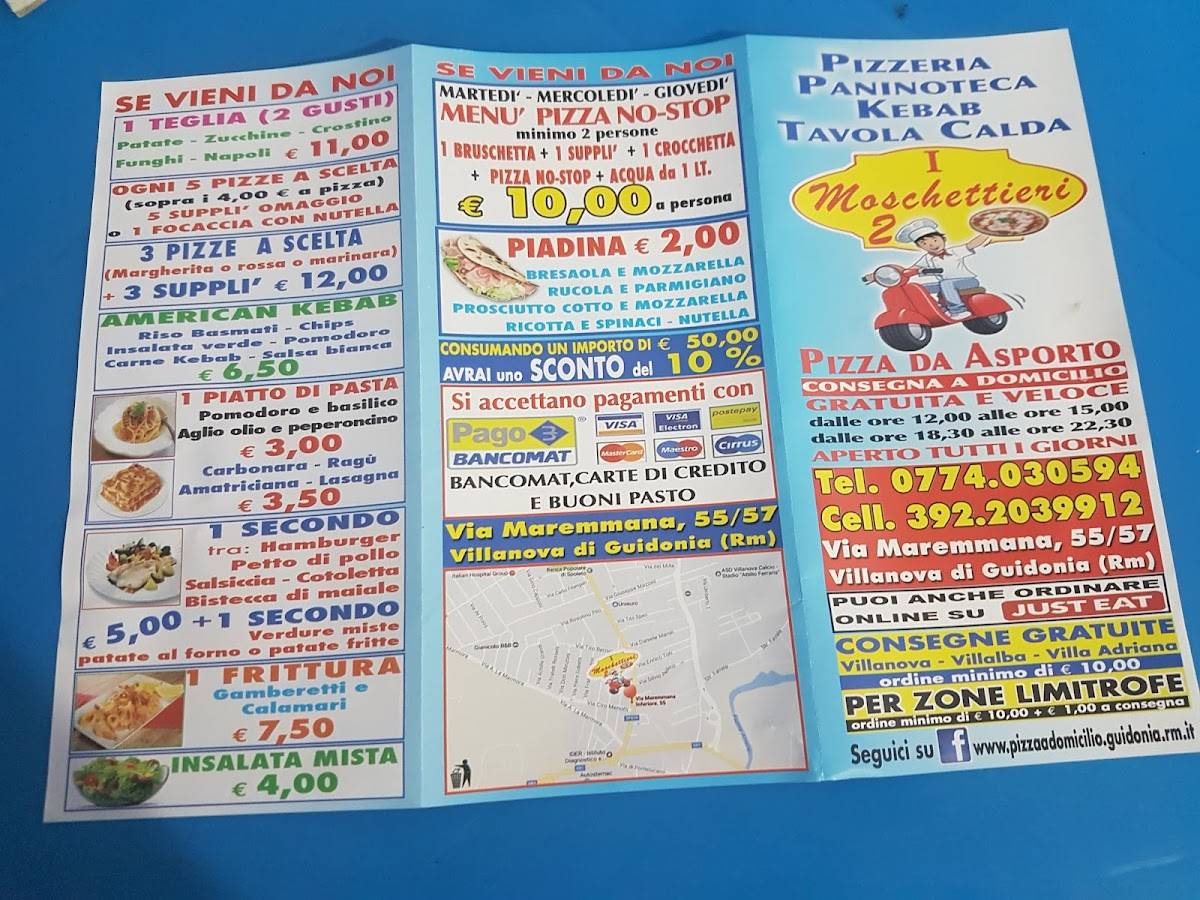 Menu di I Moschettieri 2 