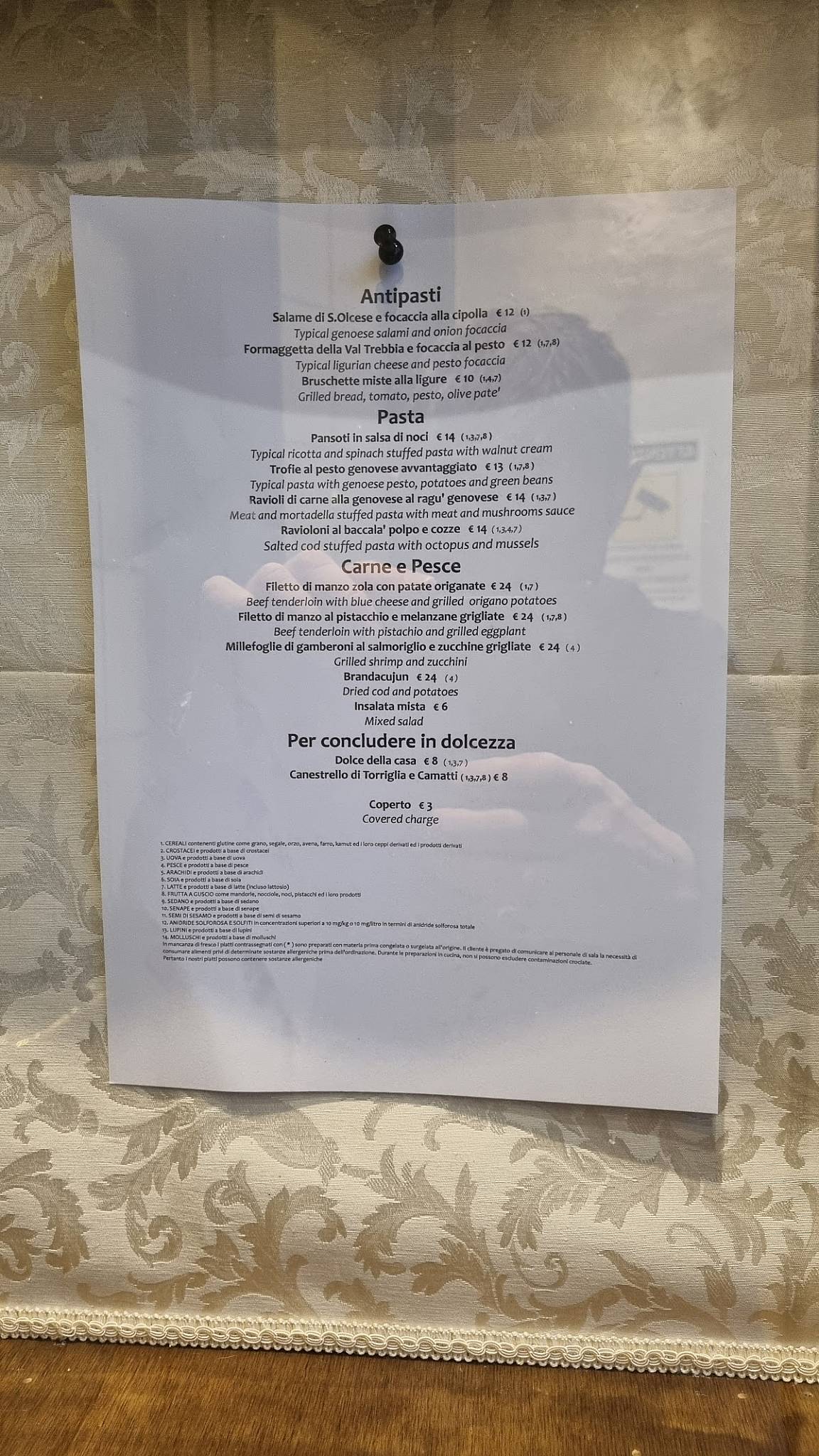 Menu di I Sassi Ristorante Pizzeria 