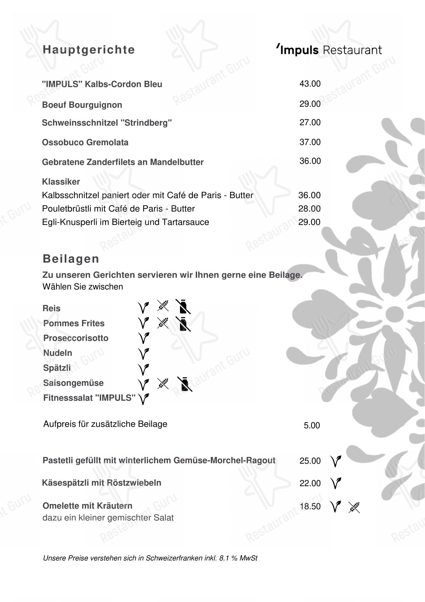 At Home Catering Menu per IMPULS - Restaurant ristorante