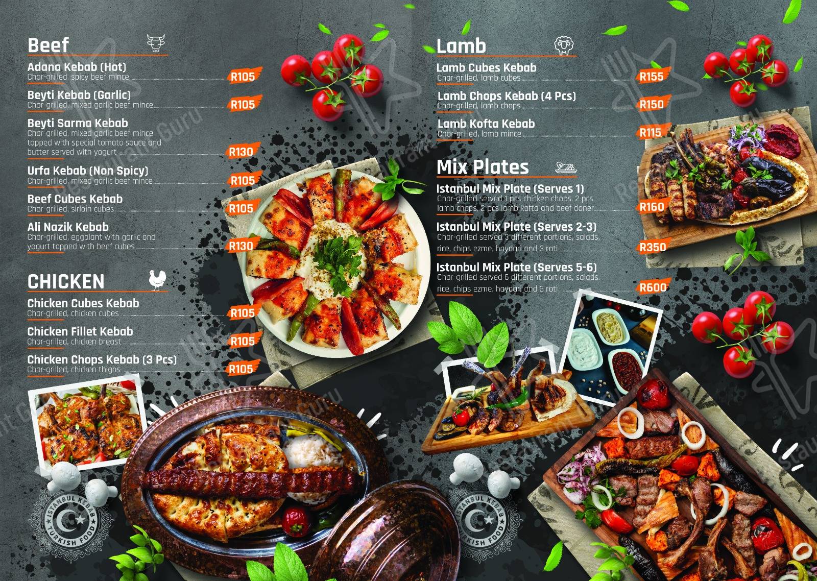 Menu at ISTANBUL KEBAB Sunninghill restaurant, Midrand, Village