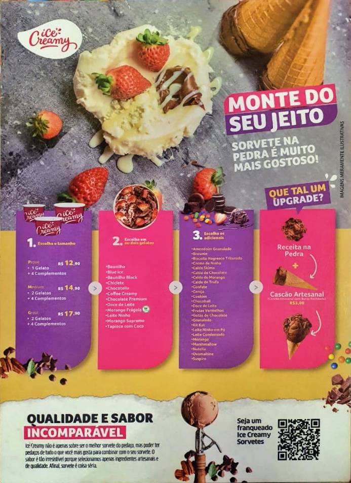 Ice Creamy cardápio